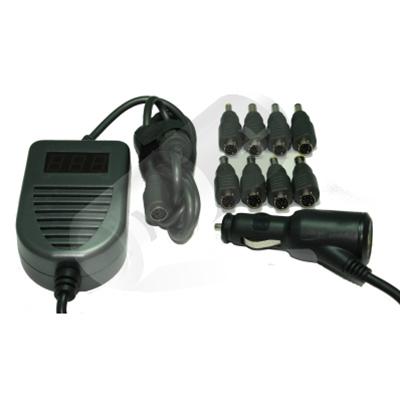 Alimentatore da auto 90watt universale con 8 connettori