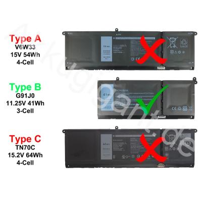 Batteria per notebook Dell Latitude 3320, Latitude 3510, Latitude 5510 - 11,25V 3645mAh