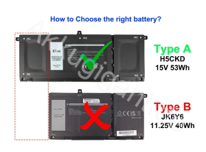 Batteria per notebook Dell H5CKD 9077G TXD03 7T8CD [15V/15.2V]